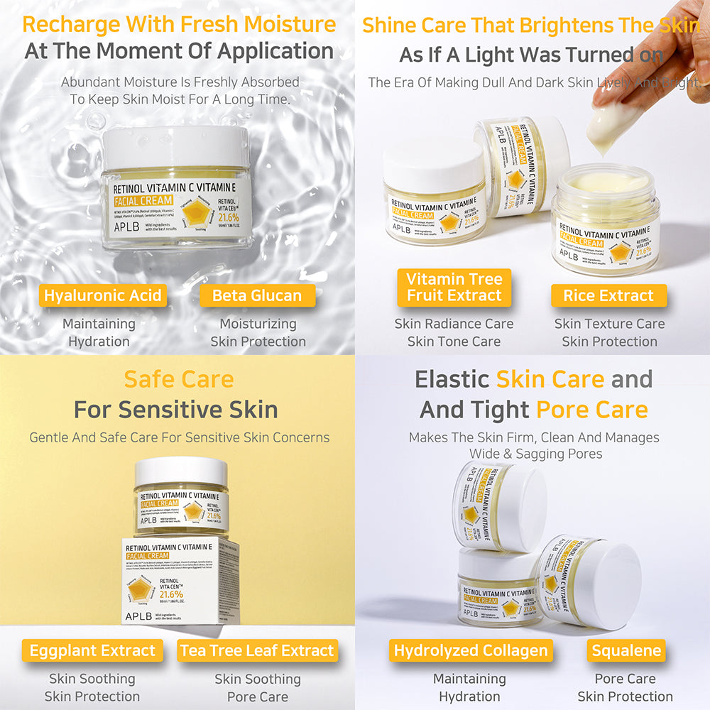 Retinol Vitamin C Vitamin E Facial Cream – Κρέμα Αναζωογόνησης & Αντιγήρανσης
