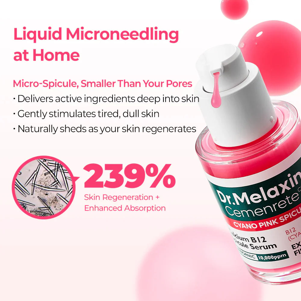 Cemenrete Cyano Pink Spicule Serum - Ροζ Σερουμ Αναγέννησης με Βιταμίνη B12