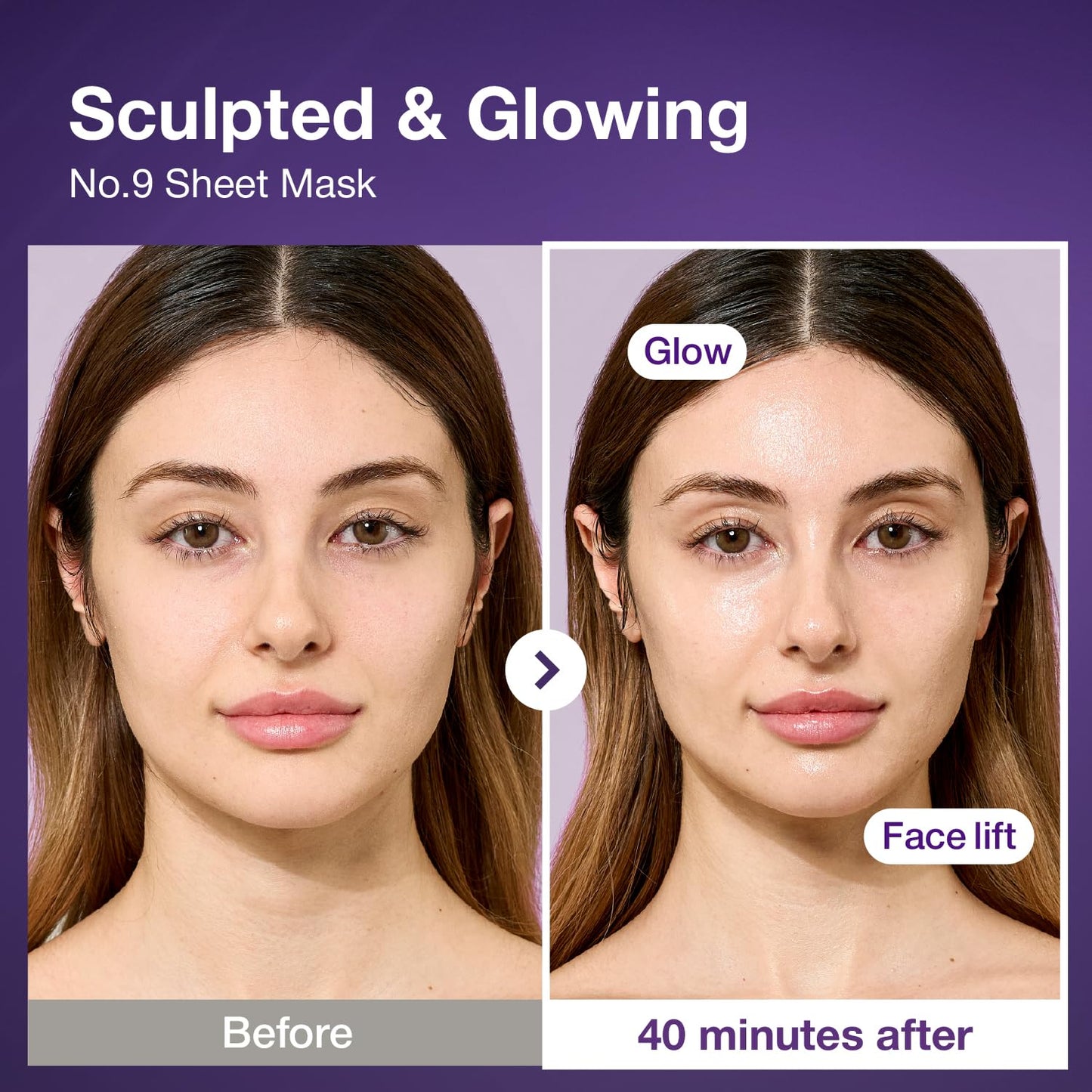 No.9 NAD Bio Lifting Full Cover Facial Mask - Διπλή μάσκα προσώπου με άμεση ανόρθωση και λάμψη