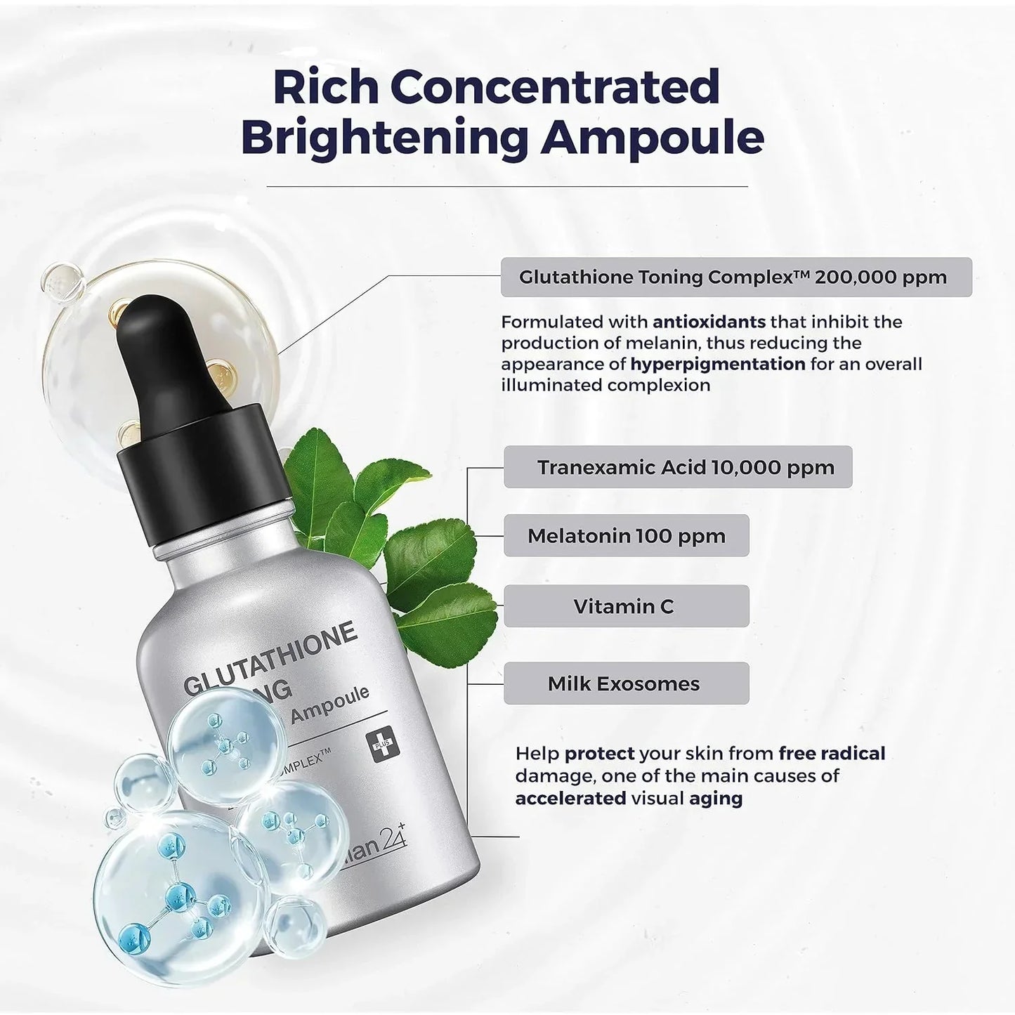 Gutathione Toning Boosting Ampoule - Ορός Κατά των Πανάδων & της Θαμπάδας με Γλουταθειόνη και Βιταμίνη C