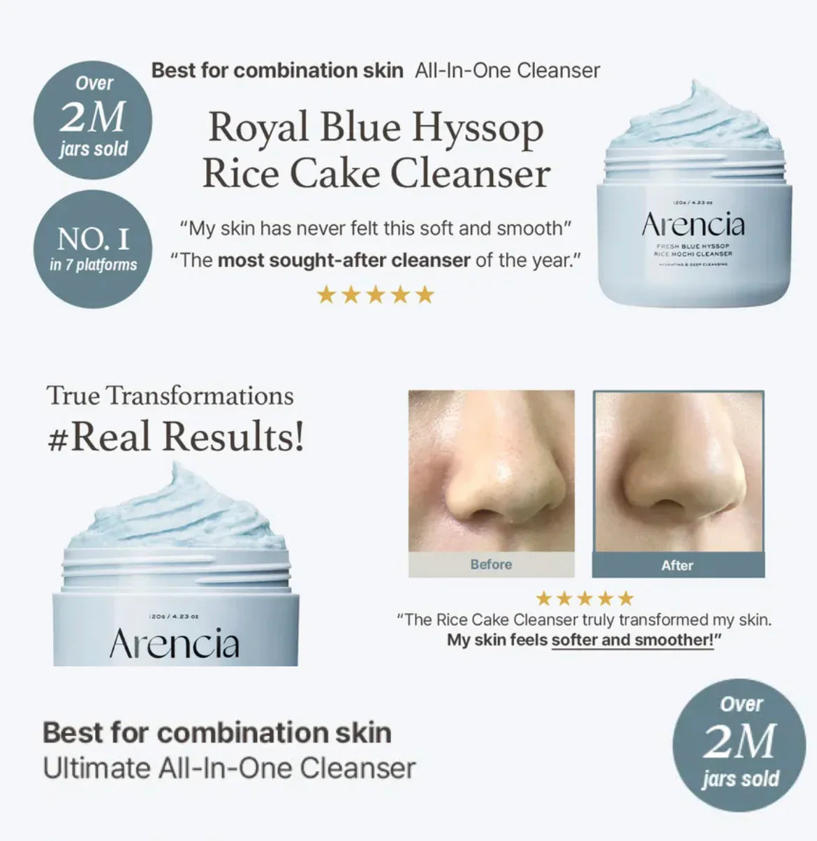Blue Hyssop Rice Mochi Cleanser - Καθαρισμός για Λιπαρές και Με Τάση Ακμής Επιδερμίδες