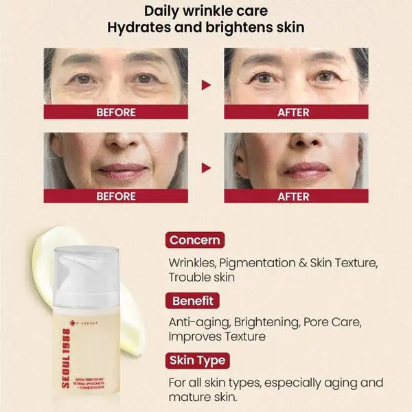 SEOUL 1988 Cream: Retinal Liposome 1% + Fermented Rice - Αντιγηραντική κρέμα με ρετινάλη