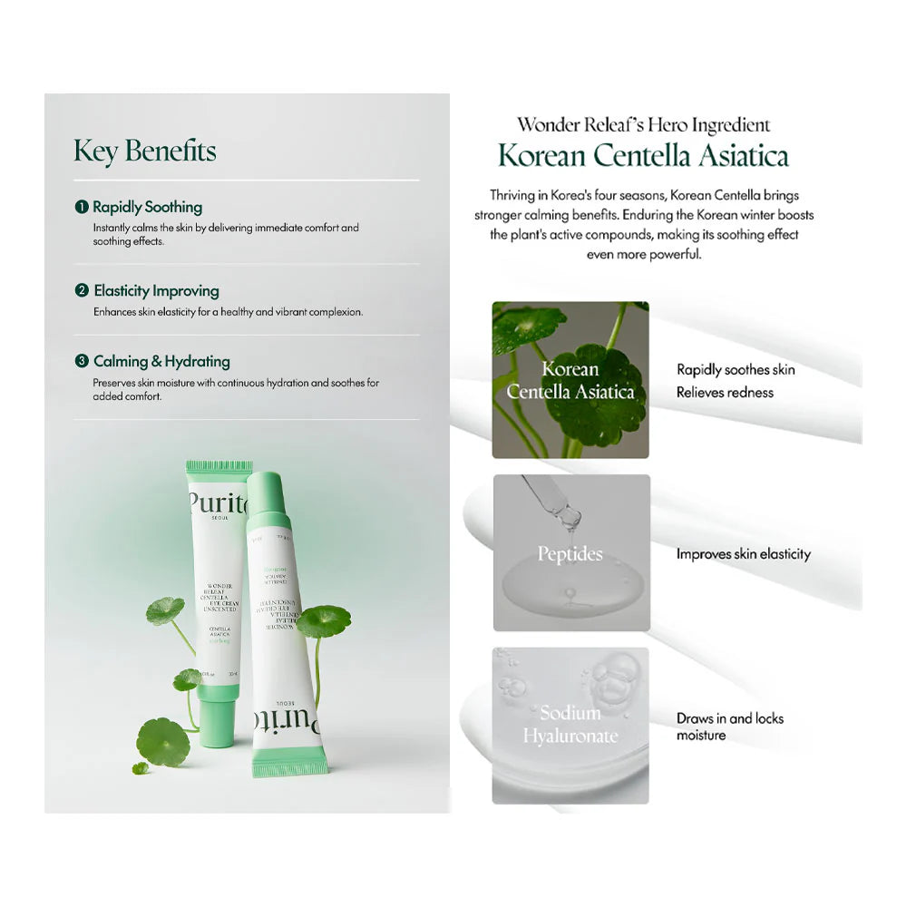 Wonder Releaf Centella Eye Cream Unscented - Κρέμα ματιών για ευαίσθητο δέρμα
