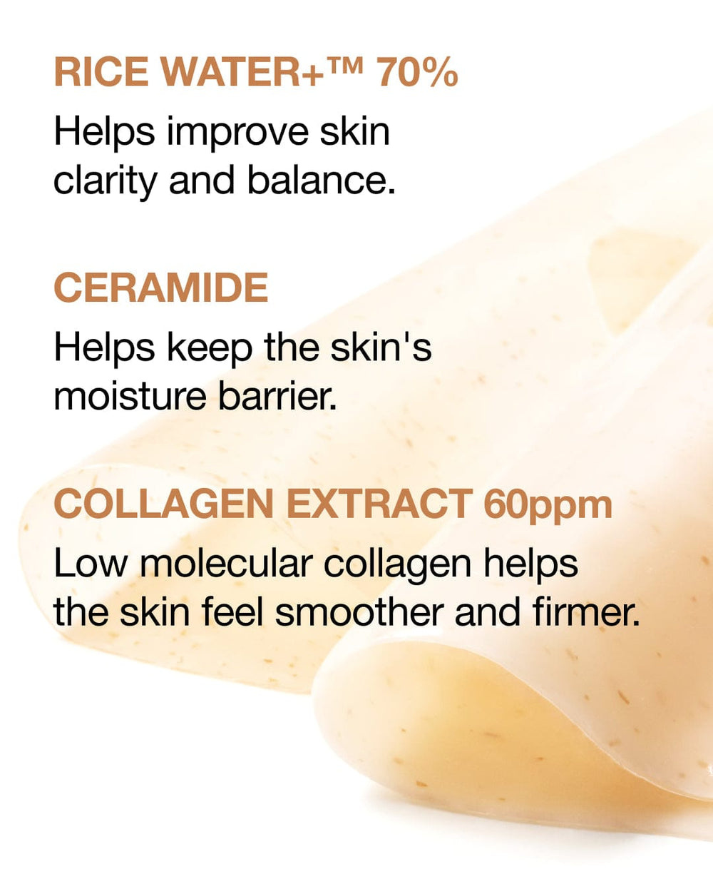 Rice 70 Glow Collagen Mask - Ολονύκτια μάσκα gel λάμψης