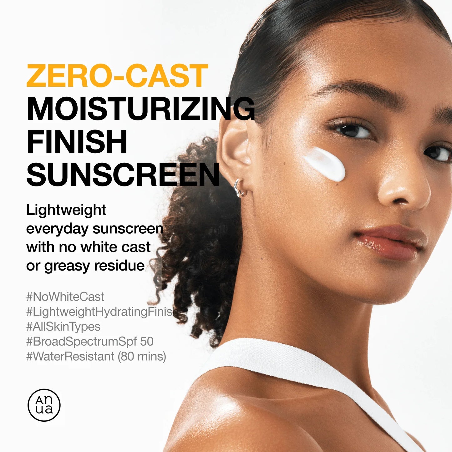 Anua Zero-Cast Moisturizing Finish Sunscreen SPF50+ - Ενυδατικό αντηλιακό χωρίς white cast