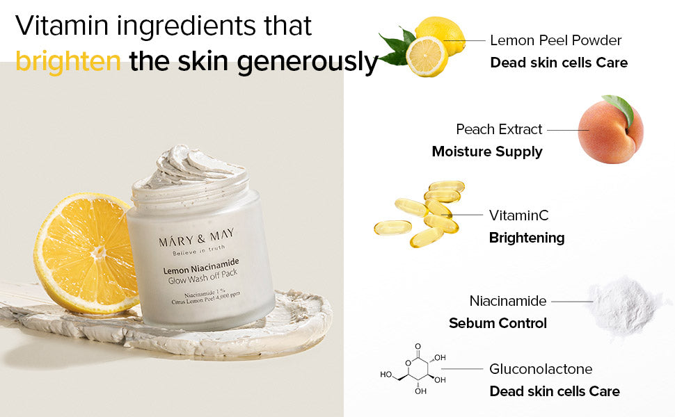Lemon Niacinamide Glow Wash off Pack - Μάσκα άργιλου για λάμψη & καθαρό δέρμα