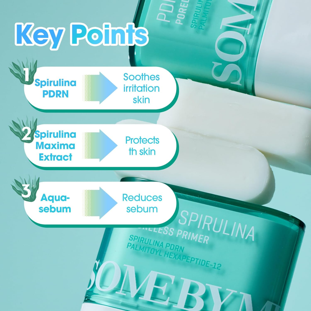 Spirulina PDRN Poreless Primer - Βάση για λεία επιδερμίδα & σμίκρυνση πόρων