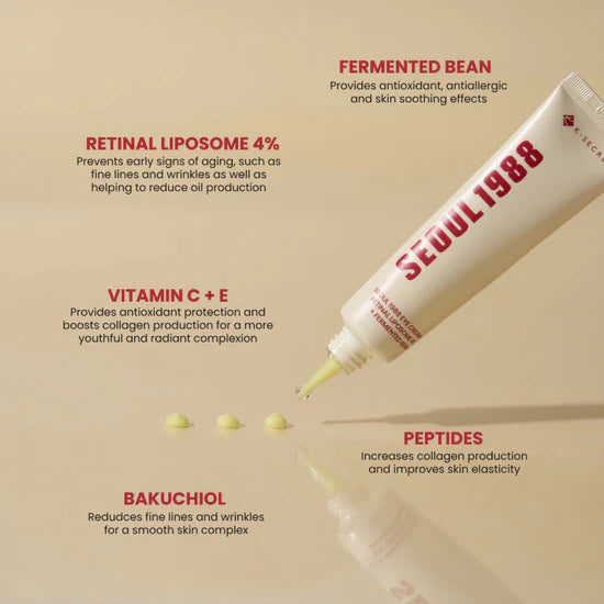 SEOUL 1988 Eye Cream: Retinal Liposome 4% + Fermented Bean - Αντιρυτιδική κρέμα ματιών με Ρετινάλη