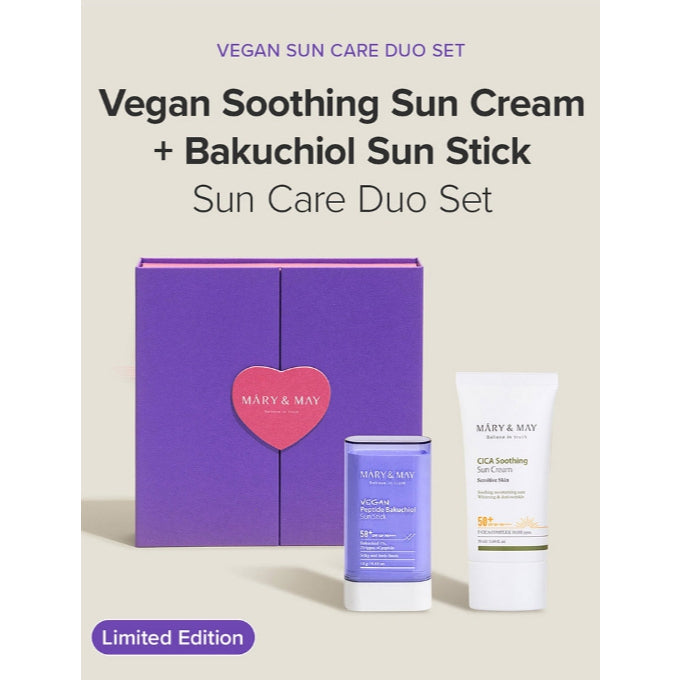 CICA Soothing Sun Cream+Vegan Peptide Bakuchiol Sun Stick Duo Set