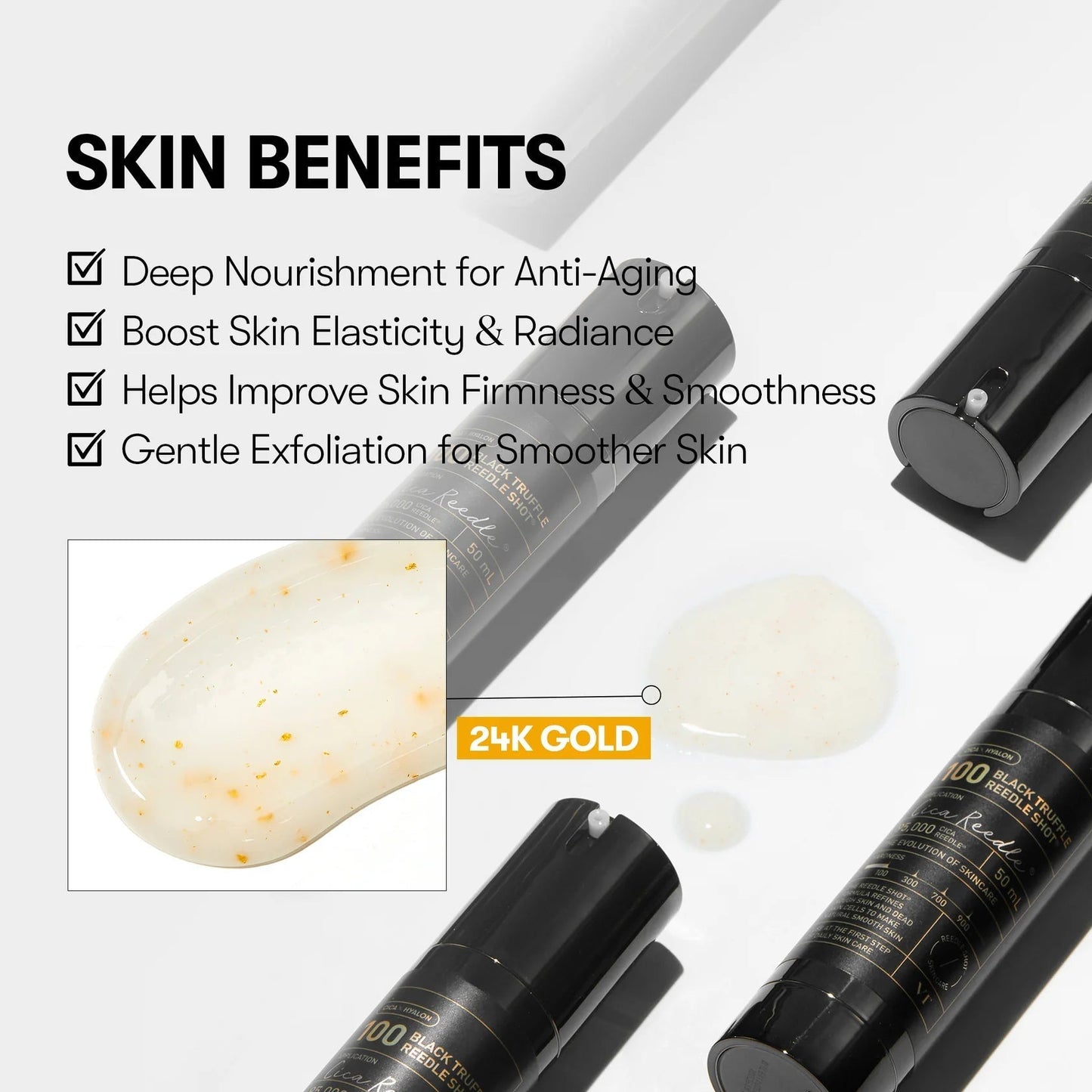 Black Truffle Reedle Shot 100 - Premium Ορός Μικροβελόνων με Μαύρη Τρούφα & 24k Χρυσό