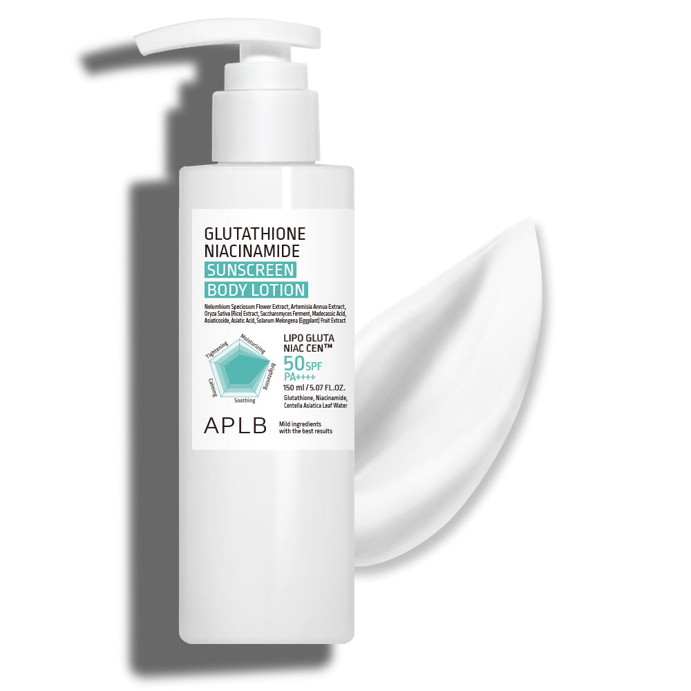 Glutathione Niacinamide Sunscreen Body Lotion SPF50 PA++++ – Αντηλιακή Λοσιόν Σώματος για Λάμψη και Ενυδάτωση