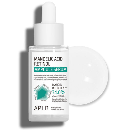 Mandelic Acid Retinol Ampoule Serum – Αντιγηραντικός Ορός Προσώπου με Μανδελικό Οξύ & Ρετινόλη για Λείανση, Λάμψη & Ανανέωση της Επιδερμίδας