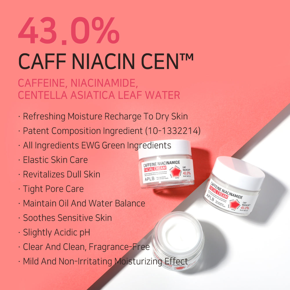 Caffeine Niacinamide Facial Cream – Κρέμα Προσώπου για Ξεκούραστη & Λαμπερή Όψη