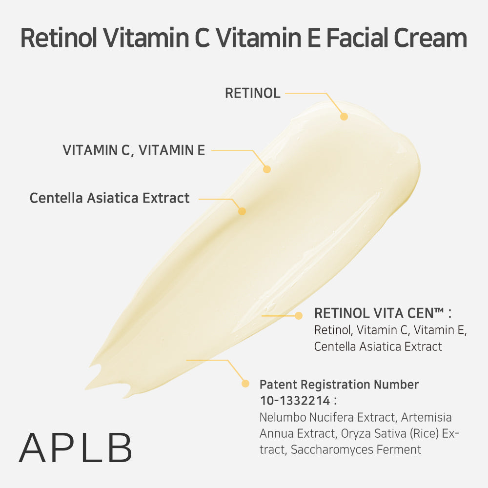 Retinol Vitamin C Vitamin E Facial Cream – Κρέμα Αναζωογόνησης & Αντιγήρανσης