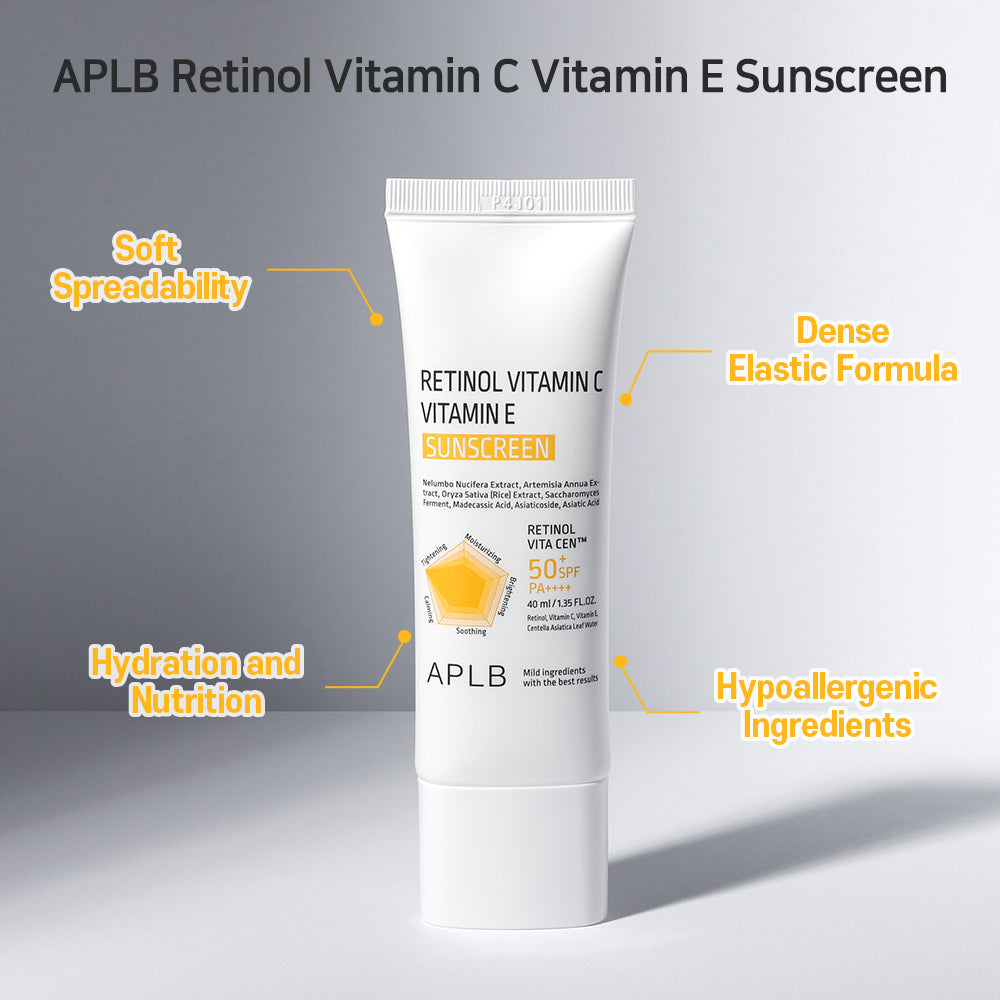 Retinol Vitamin C Vitamin E Sunscreen SPF 50+ PA++++ - Αντηλιακή προστασία και αντιγήρανση σε ένα βήμα