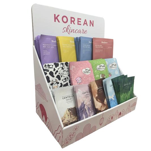 Χάρτινο Eπιτραπέζιο Stand για Sheet Masks- Korean Skincare