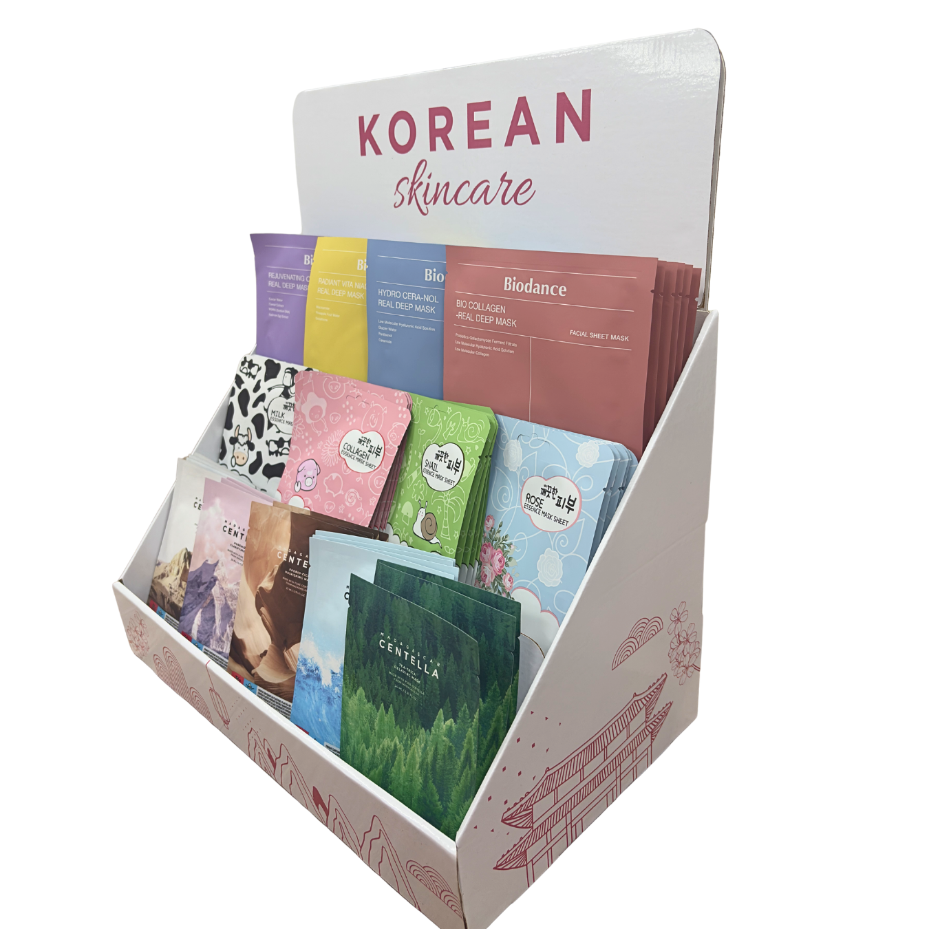 Χάρτινο Eπιτραπέζιο Stand για Sheet Masks- Korean Skincare