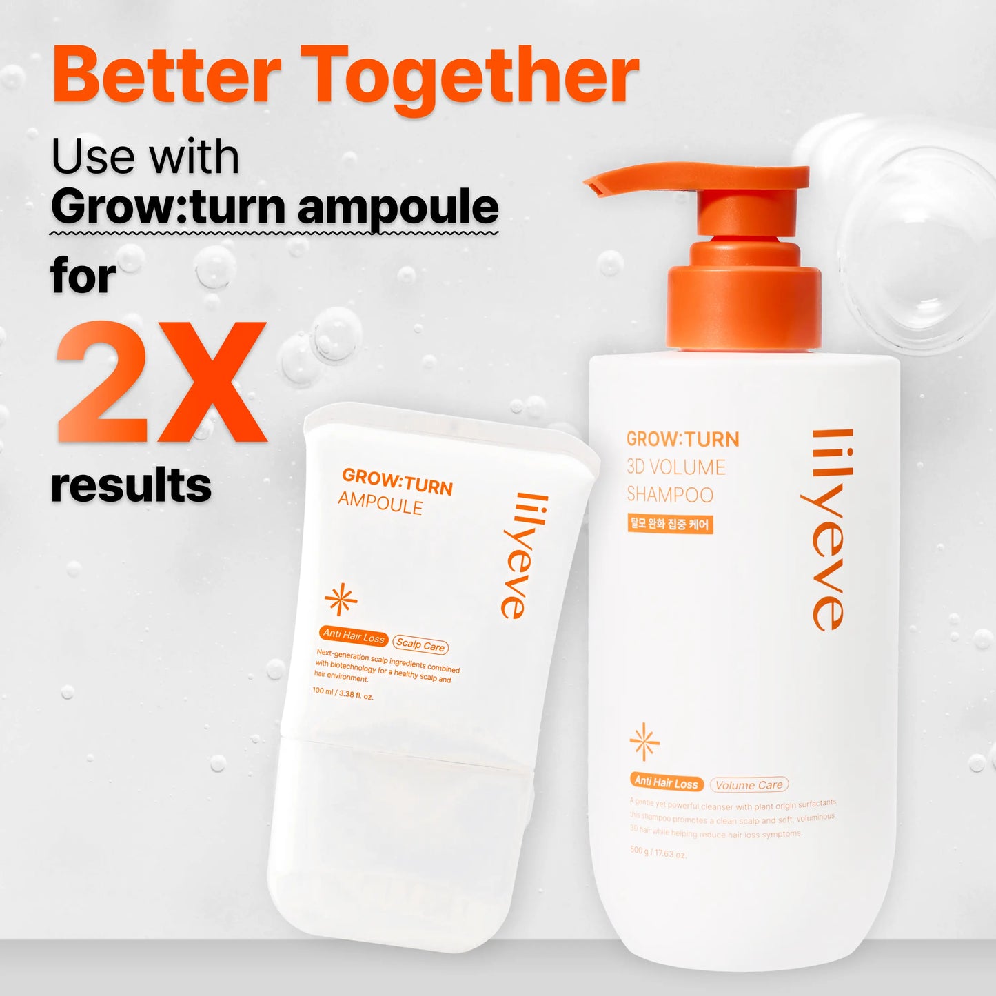 Grow:Turn 3D Volume Shampoo - Σαμπουάν Κατά της Τριχόπτωσης για Όγκο & Ενδυνάμωση Μαλλιών με Exosomes
