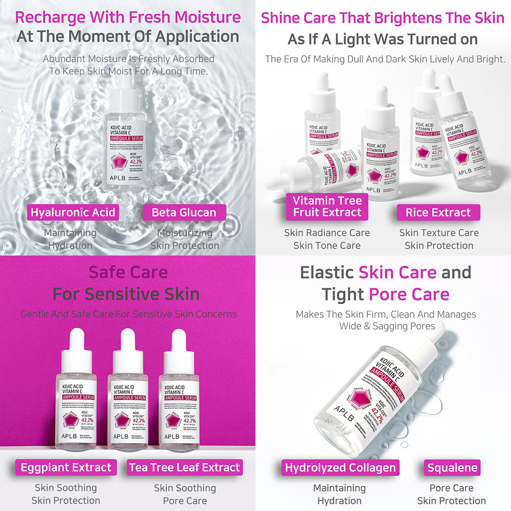 Kojic Acid Vitamin C Ampoule Serum - Ορός με Kojic Acid & Βιταμίνη C για Λάμψη, Δυσχρωμίες και Ομοιόμορφο Τόνο