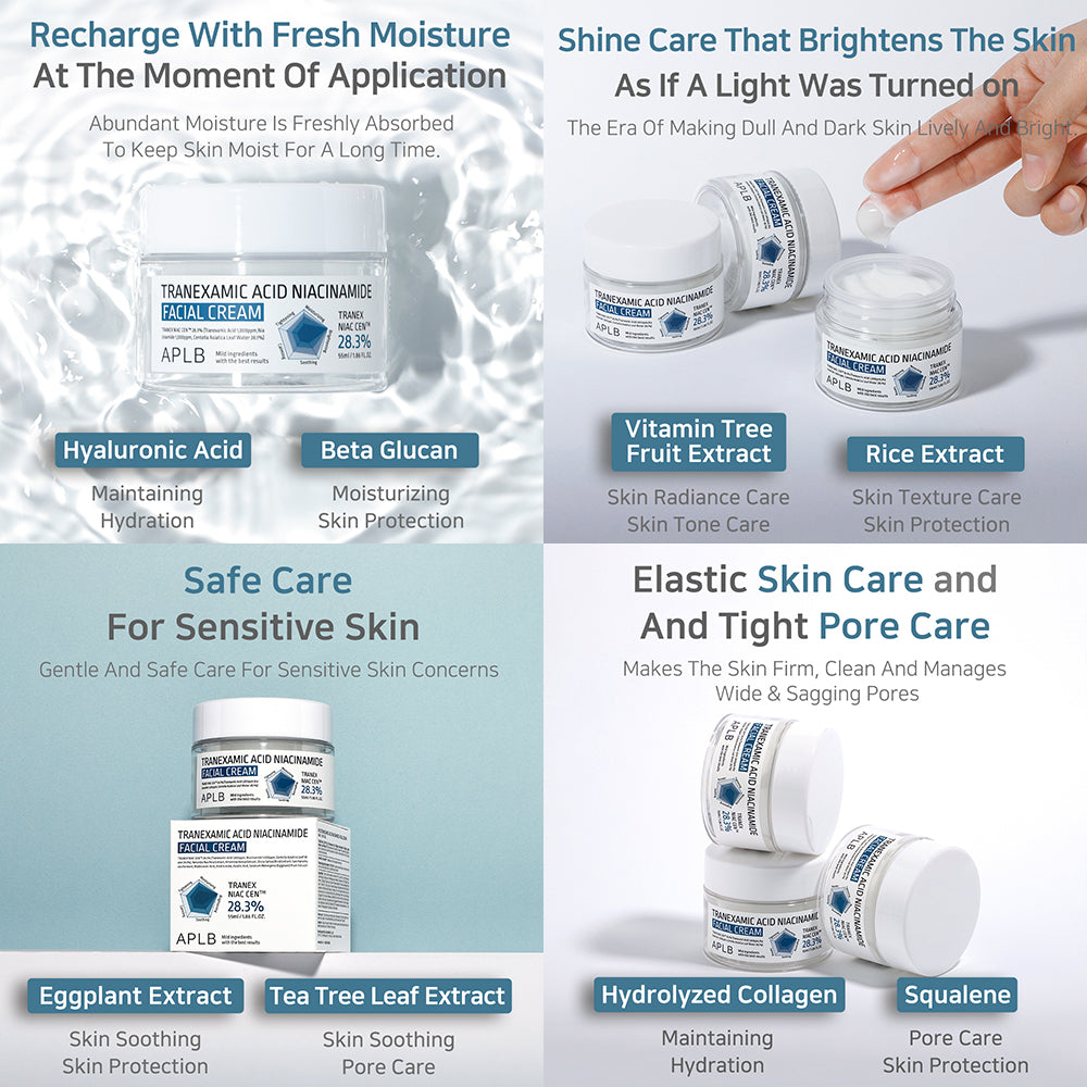 Tranexamic Acid Niacinamide Facial Cream – Λευκαντική & Ενυδατική Κρέμα Προσώπου