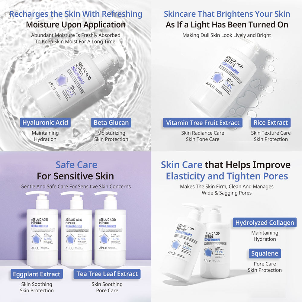 Azelaic Acid Peptide Body Lotion – Λεία & Ισορροπημένη Επιδερμίδα Σώματος