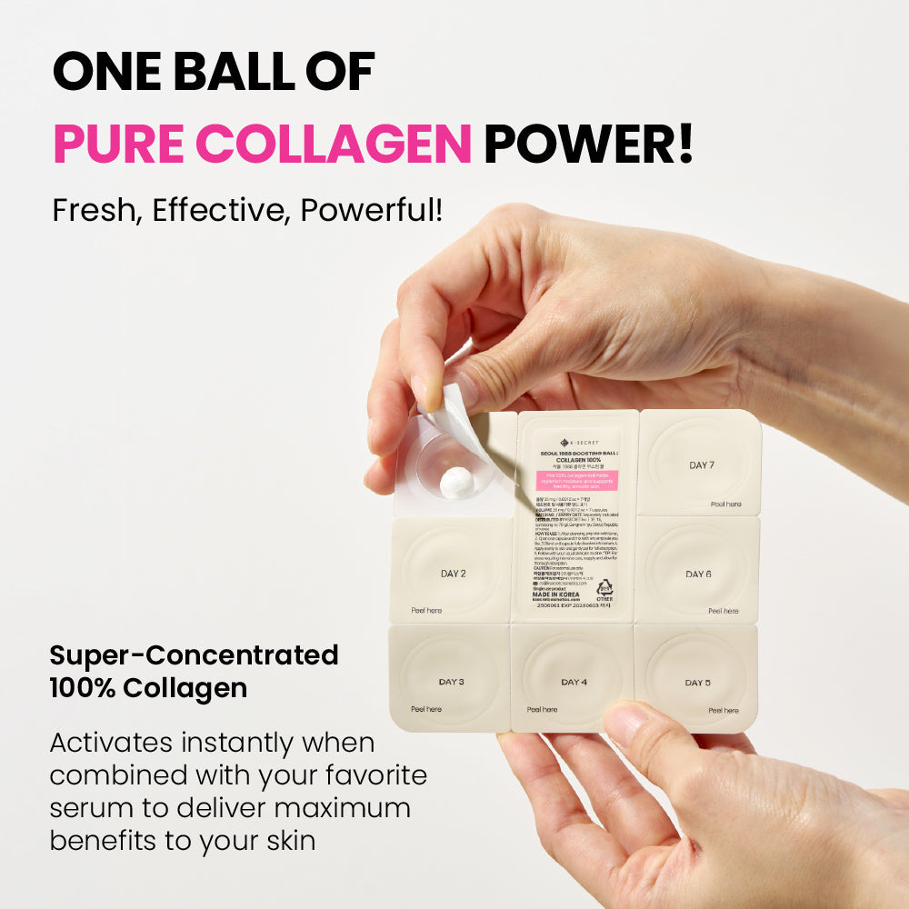 SEOUL 1988 Boosting Ball : Collagen 100% - 100% Υδρολυμένο Κολλαγόνο για Σφριγηλή και Ενυδατωμένη Επιδερμίδα