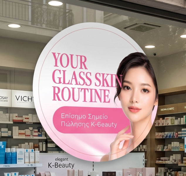 GLASS SKIN ROUTINE - Αυτοκόλλητο Βιτρίνας