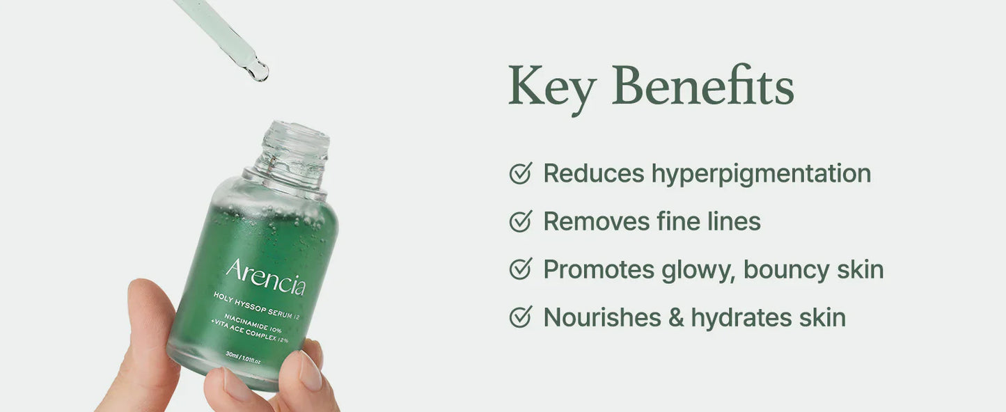 Holy Hyssop Serum 12 - Ορός λάμψης & ενυδάτωσης με 12% Vita ACE Complex