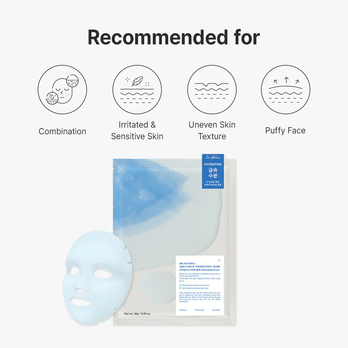 Aqua Blue Hydration Mask - Ενυδατική & Καταπραϋντική Μάσκα Προσώπου με Azulene
