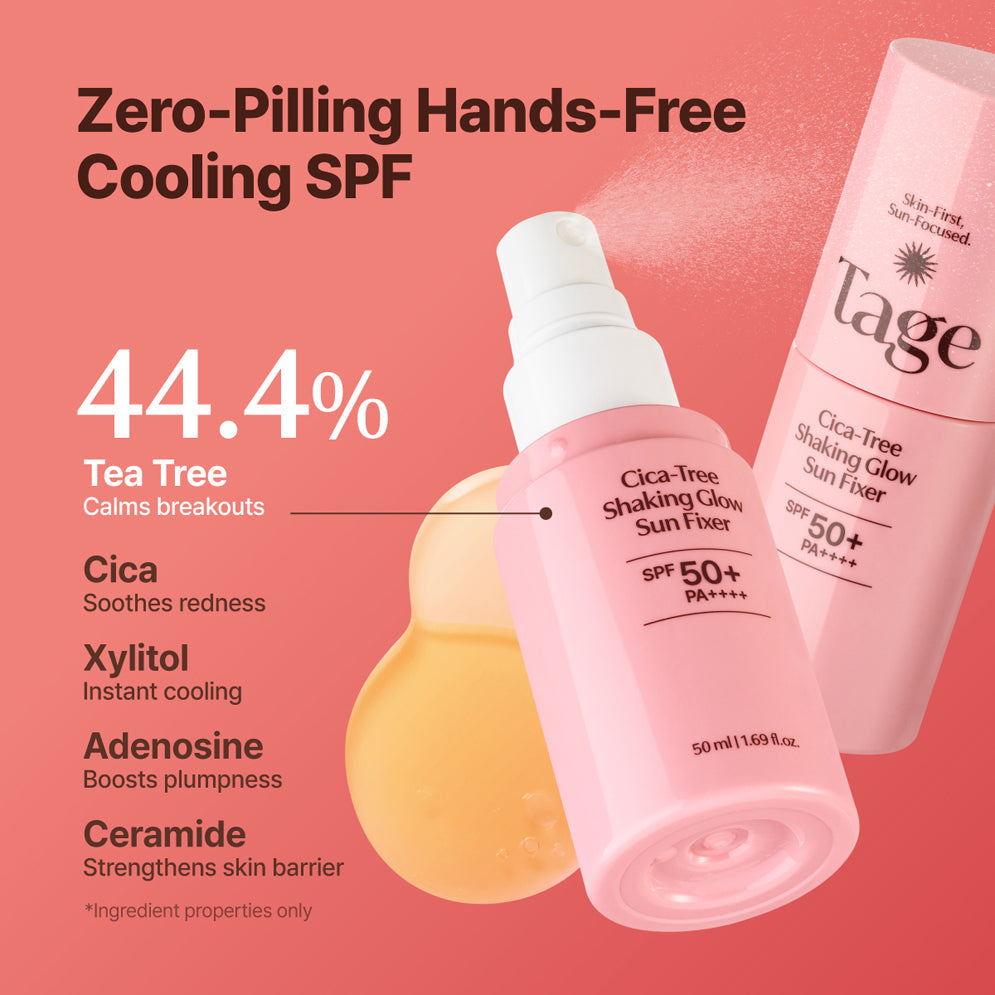 Cica-Tree Shaking Glow Sun Fixer SPF50+ PA++++ – Αντηλιακό Setting Spray Μακιγιάζ για Λάμψη και Σταθεροποίηση