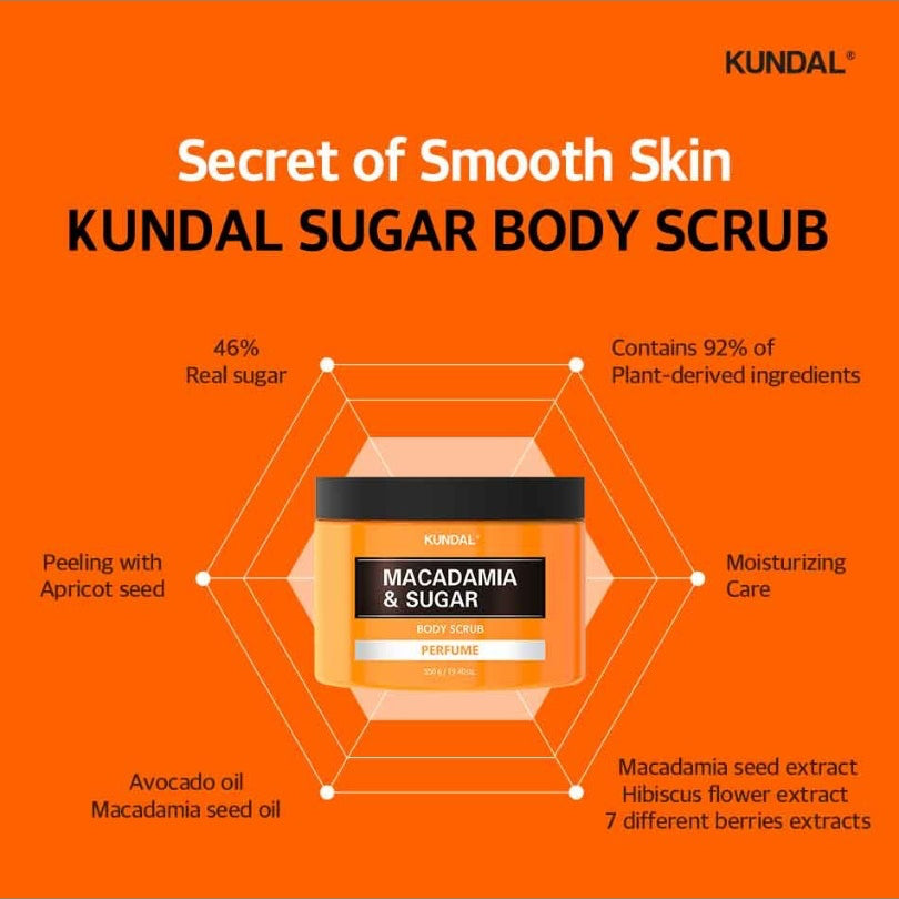 Macadamia & Sugar Body Scrub White Musk – Απολεπιστικό Σώματος με Ζάχαρη & Macadamia