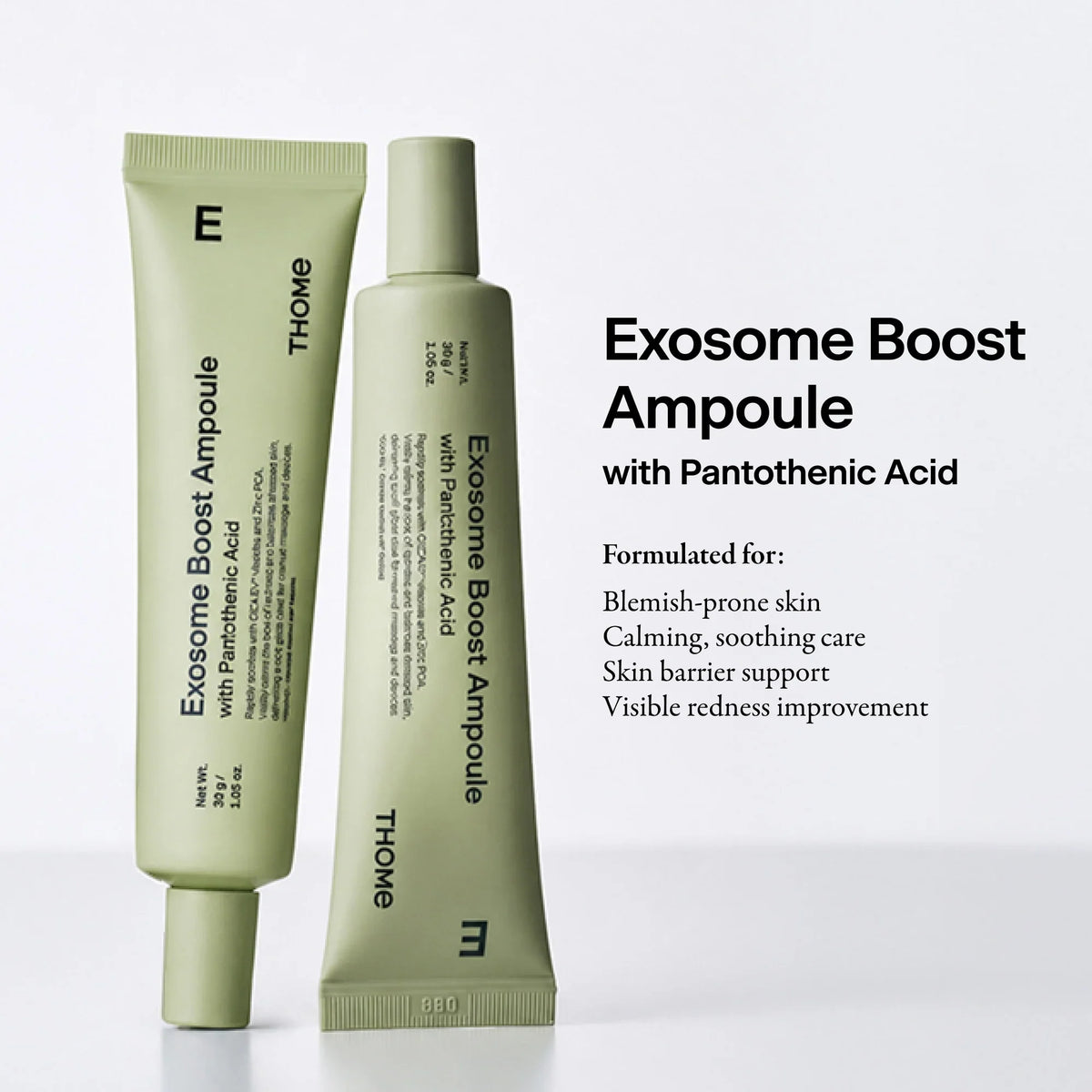 Exosome Boost Ampoule – Καταπραϋντική Αμπούλα με Exosomes & CICA για Ατέλειες και Ερυθρότητα