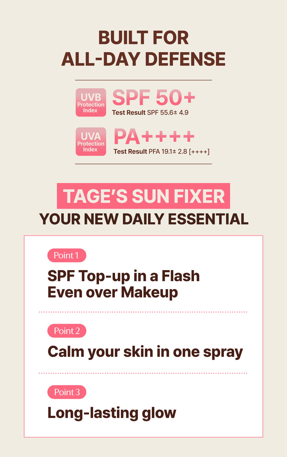 Cica-Tree Shaking Glow Sun Fixer SPF50+ PA++++ – Αντηλιακό Setting Spray Μακιγιάζ για Λάμψη και Σταθεροποίηση