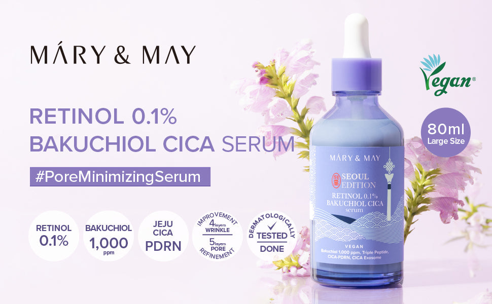 Retinol 0.1% Bakuchiol CICA Serum - Προηγμένος αντιγηραντικός ορός με ρετινόλη