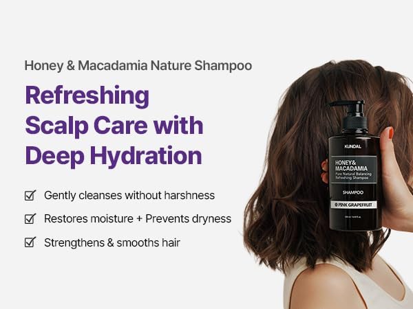 Honey & Macadamia Natural Shampoo Baby Powder - Σαμπουάν Ενυδάτωσης & Λάμψης