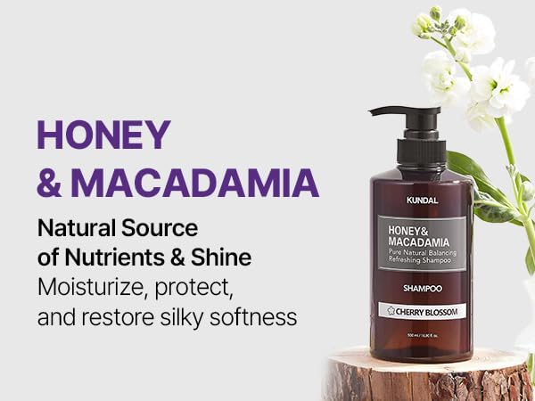 Honey & Macadamia Natural Shampoo Pink Grapefruit - Σαμπουάν Ενυδάτωσης & Λάμψης με Λευκό Μόσχο