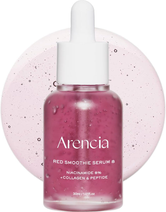 Fresh Red Smoothie Serum 8 - Ορός Λάμψης & Αντιγήρανσης με Νιασιναμίδη, Ροδέλαιο, Κολλαγόνο & 5 Πεπτίδια