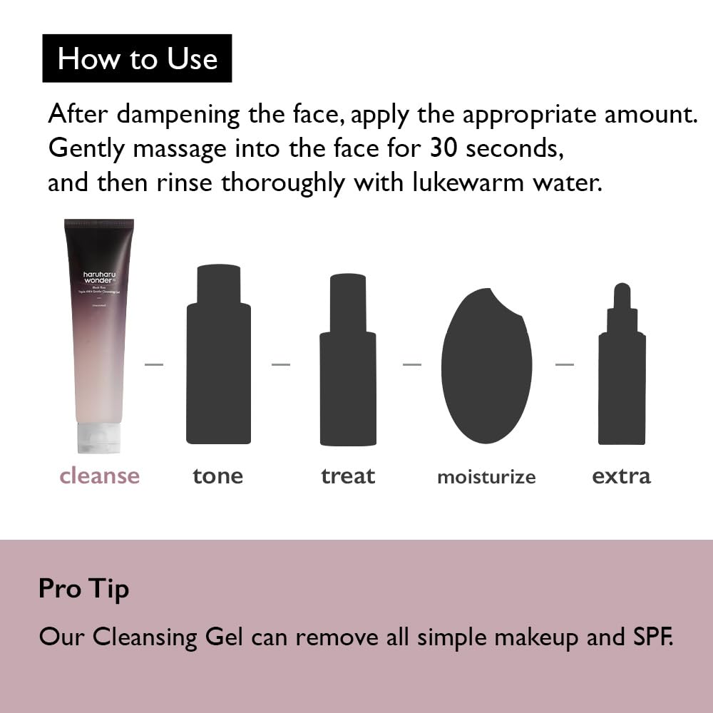 Black Rice Triple AHA Gentle Cleansing Gel – Απαλό Καθαριστικό Gel με AHA για Λάμψη & Λείανση