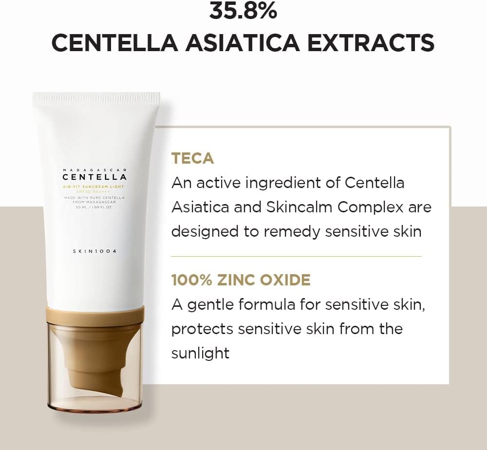Madagascar Centella Air-Fit Suncream Light SPF30 PA++++ – Ανάλαφρο Mineral Αντηλιακό Προσώπου με Centella