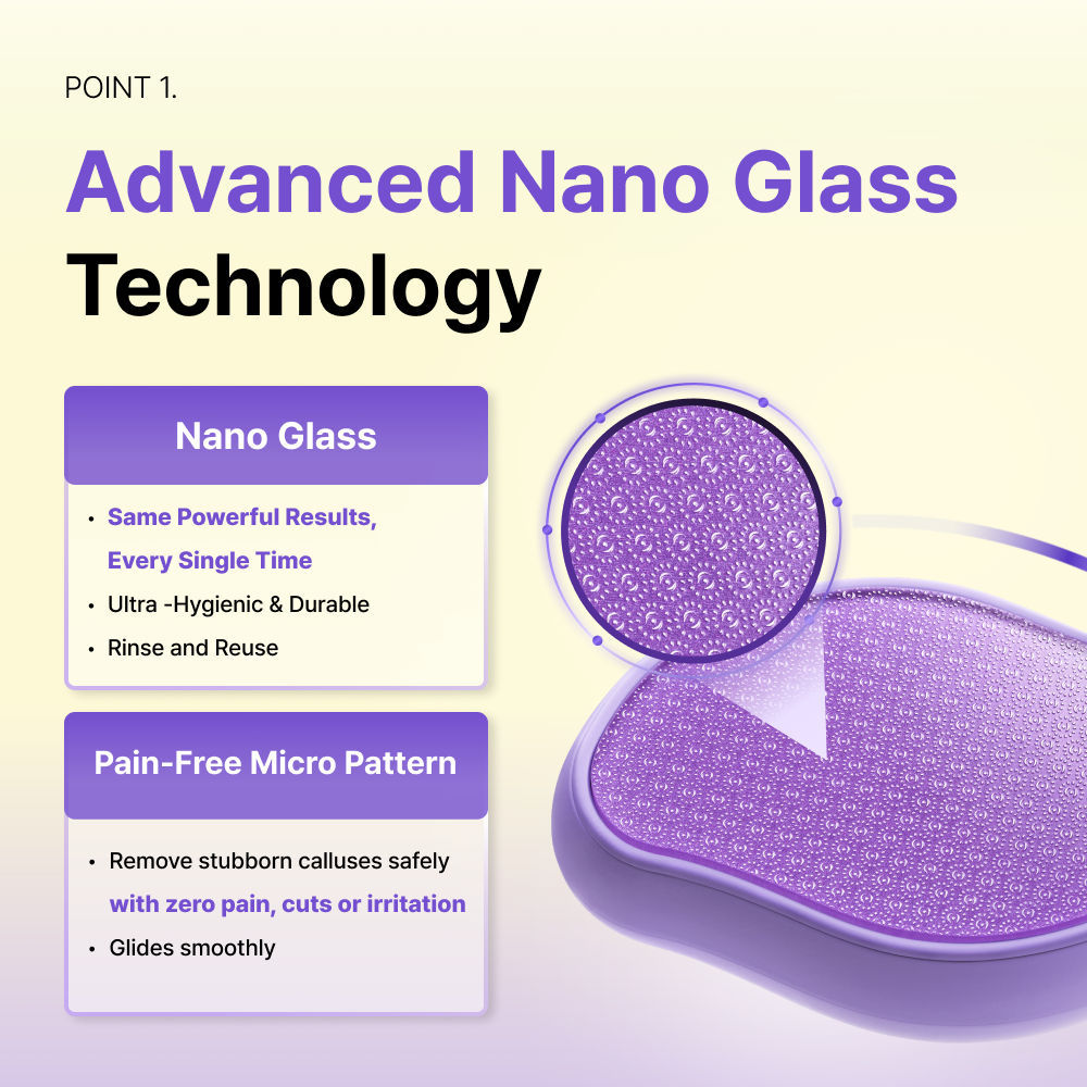 MagicGlass Stone Foot file - Γυάλινη Λίμα Ποδιών Διπλής Όψης για Κάλους & Σκληρύνσεις