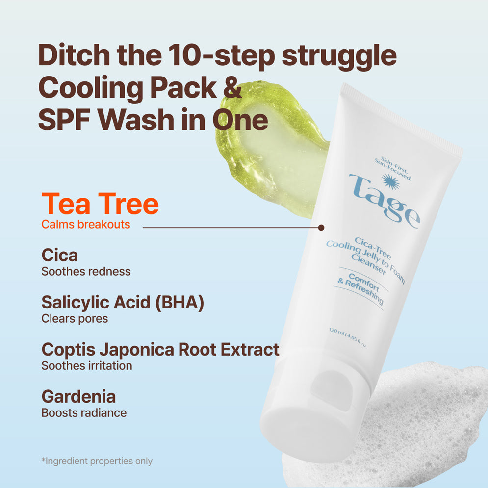 Cica-Tree Cooling Jelly To Foam Cleanser – Καταπραϋντικό Gel Καθαρισμού με Tea Tree, Centella & BHA για Επιδερμίδα με Τάση Ακμής
