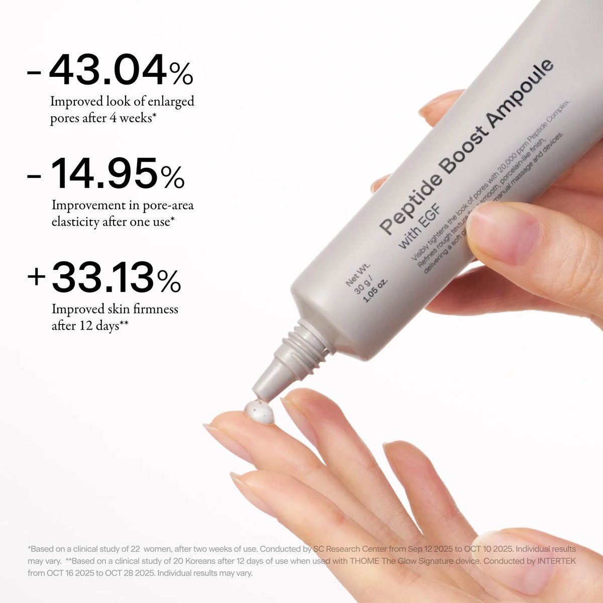Peptide Boost Ampoule – Συσφικτική Αμπούλα με Πεπτίδια & EGF για Ελαστικότητα και Πόρους