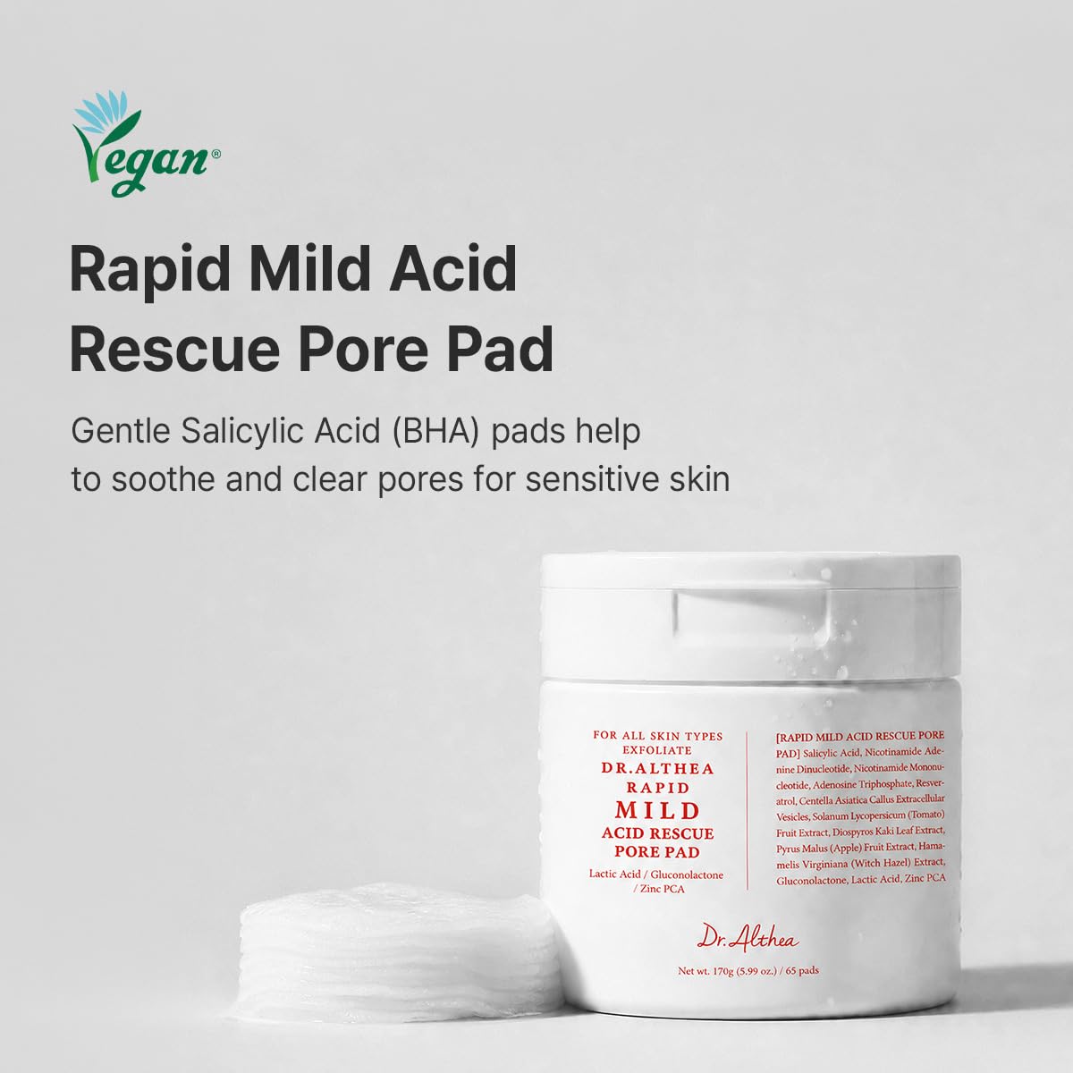 Rapid Mild Acid Rescue Pore Pad – Δίσκοι Ήπιας Απολέπισης Προσώπου για Καθαρισμό Πόρων και Έλεγχο Λιπαρότητας