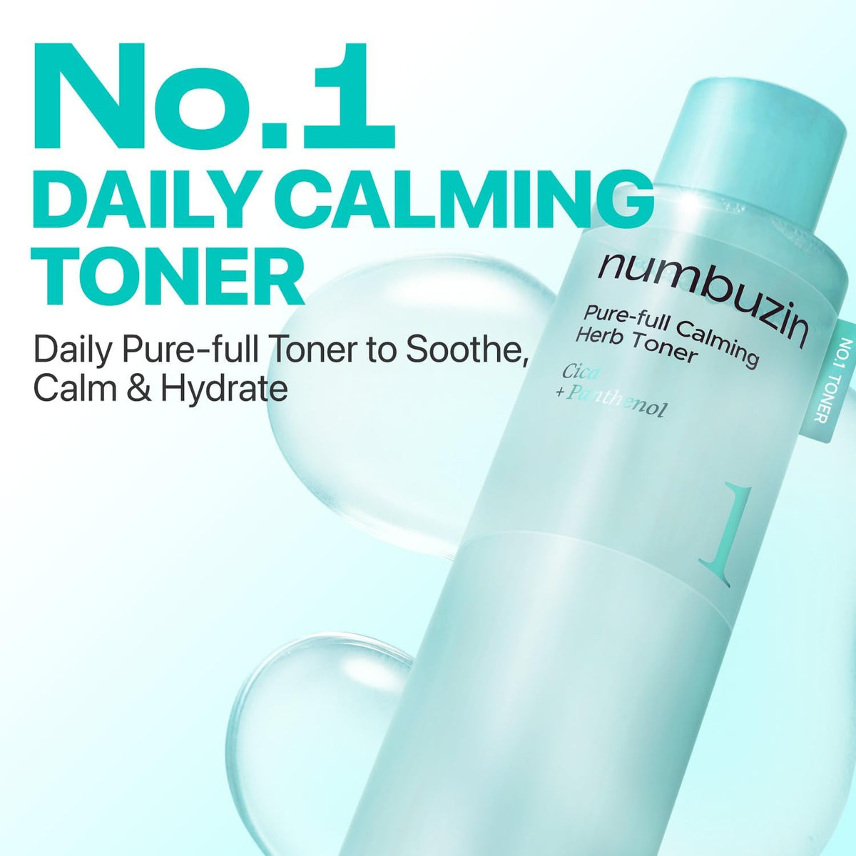 No.1 Pure-Full Calming Herb Toner – Καταπραϋντική Λοσιόν Προσώπου για Ατέλειες & Λιπαρότητα με Centella & Heartleaf