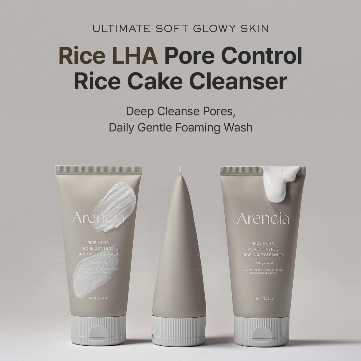 Rice + LHA Pore Control Rice Cake Cleanser – Καθαριστικό Προσώπου για Πόρους & Απολέπιση με Ρύζι, LHA & Σαλικυλικό Οξύ