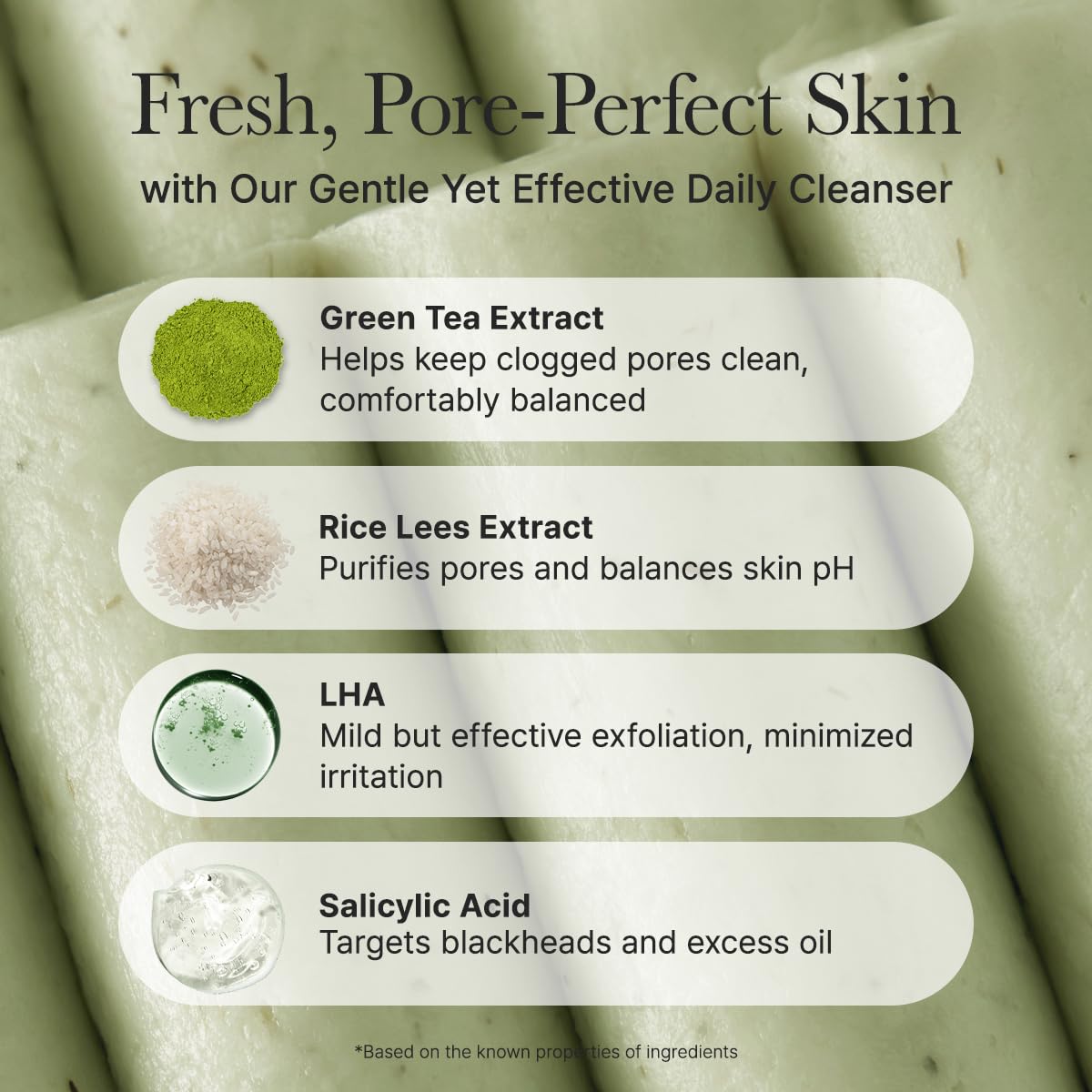 Green Tea + LHA Deep Pore Rice Cake Cleanser - Καθαριστικό Προσώπου Βαθύ Καθαρισμού με Πράσινο Τσάι & LHA