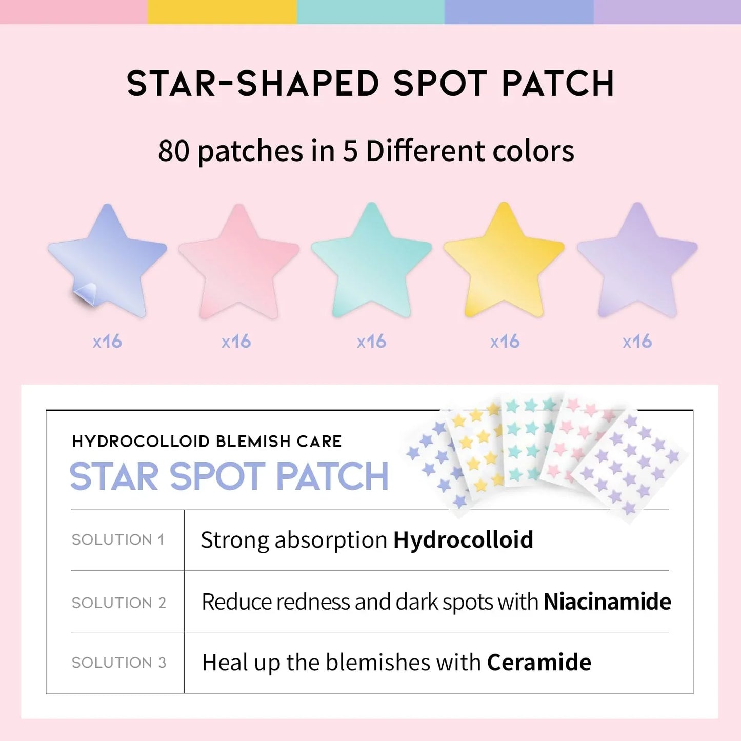 Star Spot Patch - Επιθέματα με Νιασιναμίδη & Ceramide για γρήγορη θεραπεία σπυριών
