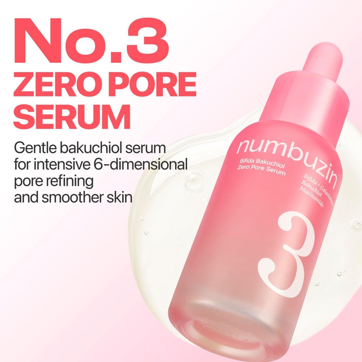 No.3 Bifida Bakuchiol Zero Pore Serum – Ορός Προσώπου για Πόρους & Λείανση με Bakuchiol και Bifida