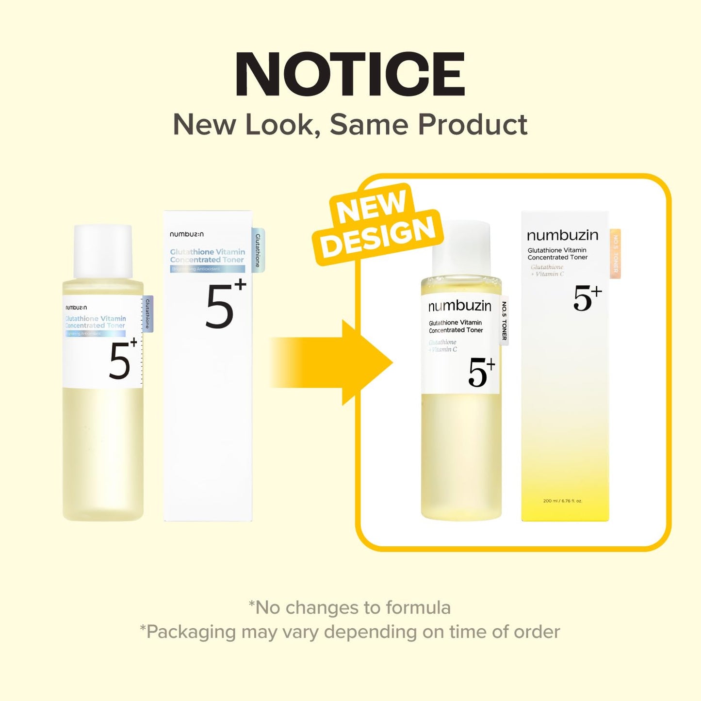No.5+ Glutathione Vitamin Concentrated Toner - No.5+ Glutathione Vitamin Concentrated Toner – Τονωτική Λοσιόν Προσώπου με Γλουταθειόνη, Βιταμίνη C & Νιασιναμίδη