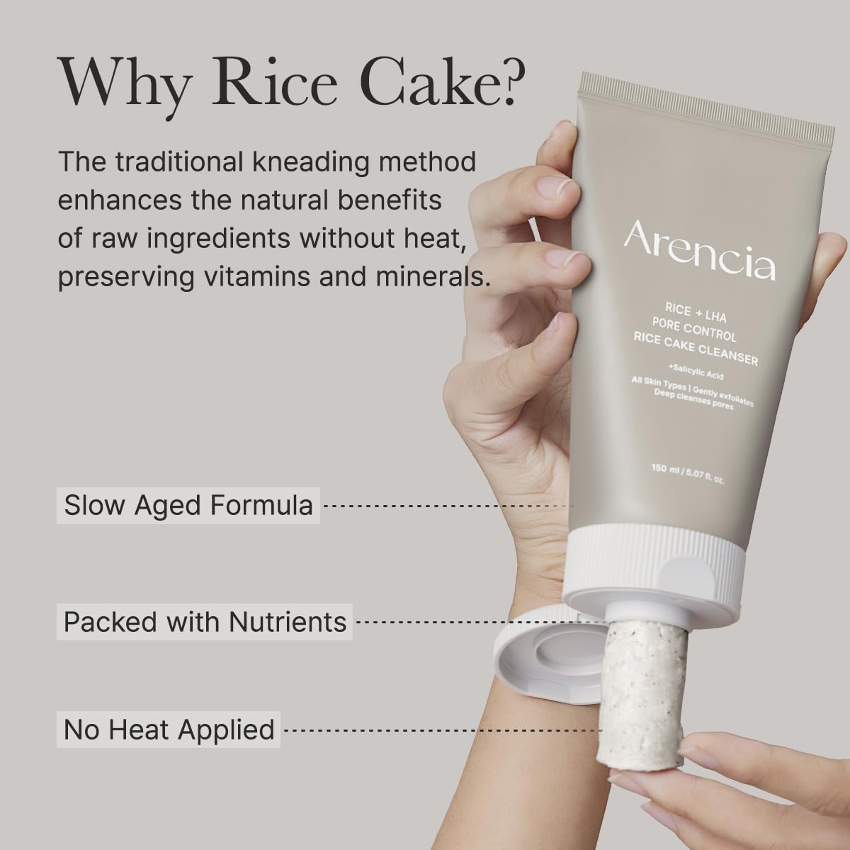 Rice + LHA Pore Control Rice Cake Cleanser – Καθαριστικό Προσώπου για Πόρους & Απολέπιση με Ρύζι, LHA & Σαλικυλικό Οξύ